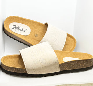 Audrey Cork Slide – Off White